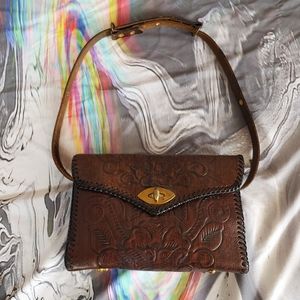 Vintage tooled leather purse